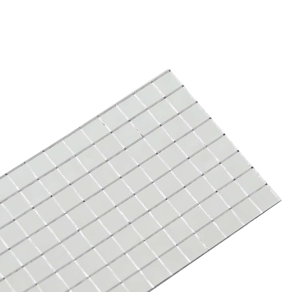Spiegel-Mosaikfliese Geometrisch 3 pcs Silber 100 x 4 cm Glas