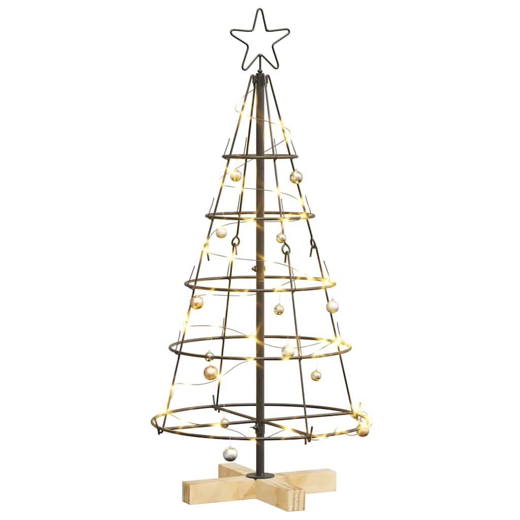 Weihnachtsdeko mit Ständer Schwarz 60 cm Stahl