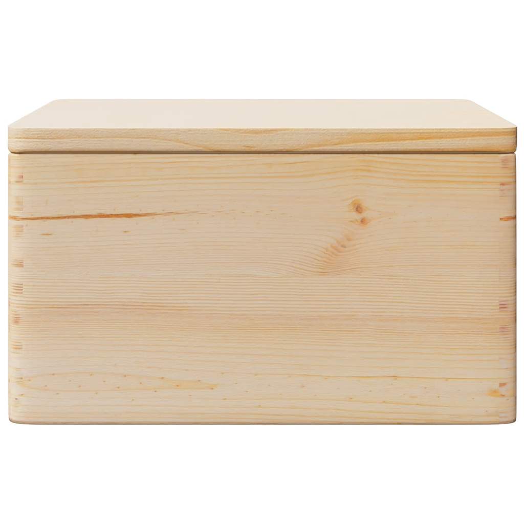 Holzkiste mit Deckel 40x30x13 cm Massivholz Kiefer