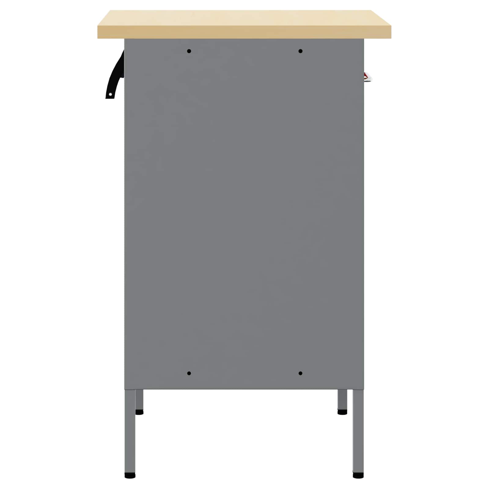 Werkbank mit Schubladen Schwarz und Grau 50 x 55 x 85 cm