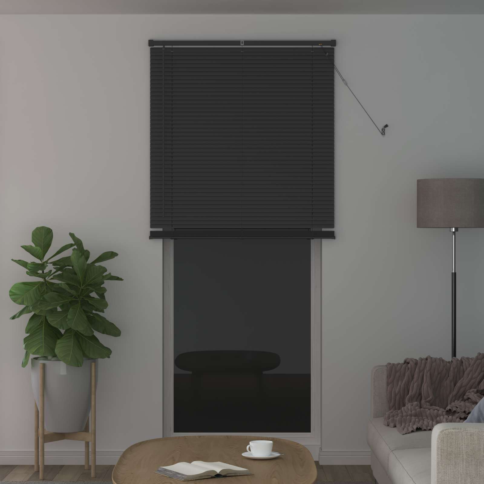 Jalousie Silber Grau 150 x 40 cm 25 mm PVC