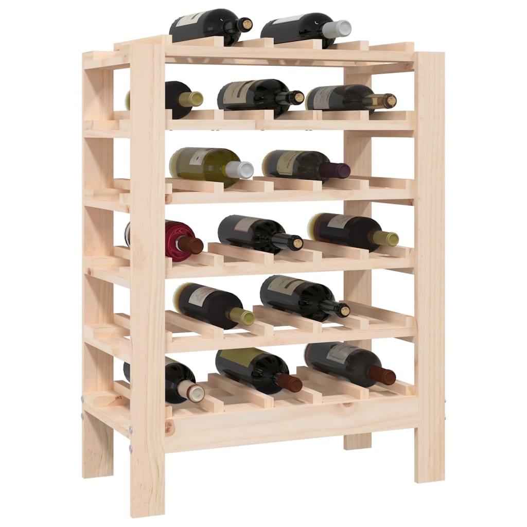 Weinregal 109,5x30x107,5 cm Massivholz Kiefer