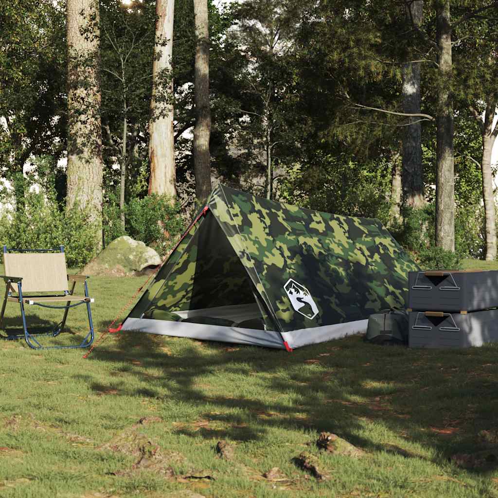 Campingzelt 2 Personen Olivgrün Wasserdicht