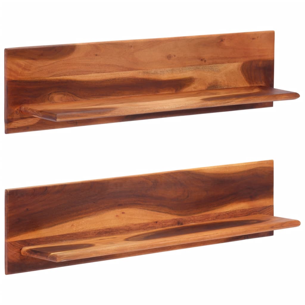 Wandregale 2 Stk. 58x26x20 cm Massivholz Akazie