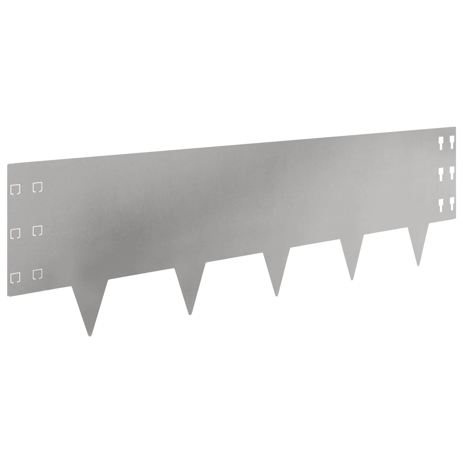 Raseneinfassung 10 pcs 100 x 12 cm Stahl Schwarz