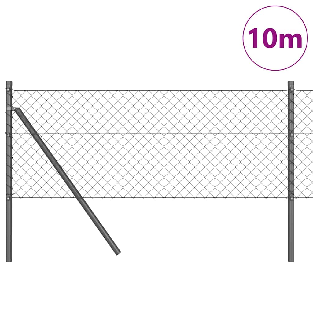 Outdoor Kettenglied-Zaun Erdfixierung 10 x 0,4 m Grün Netz