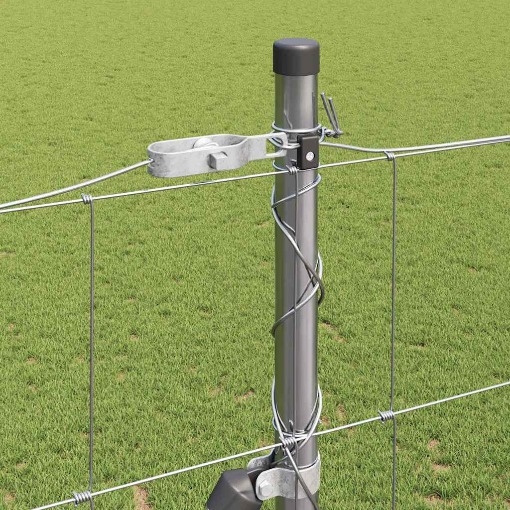Ground Fix Geschweißter Drahtzaun 25 x 0,8 m Silber Netz