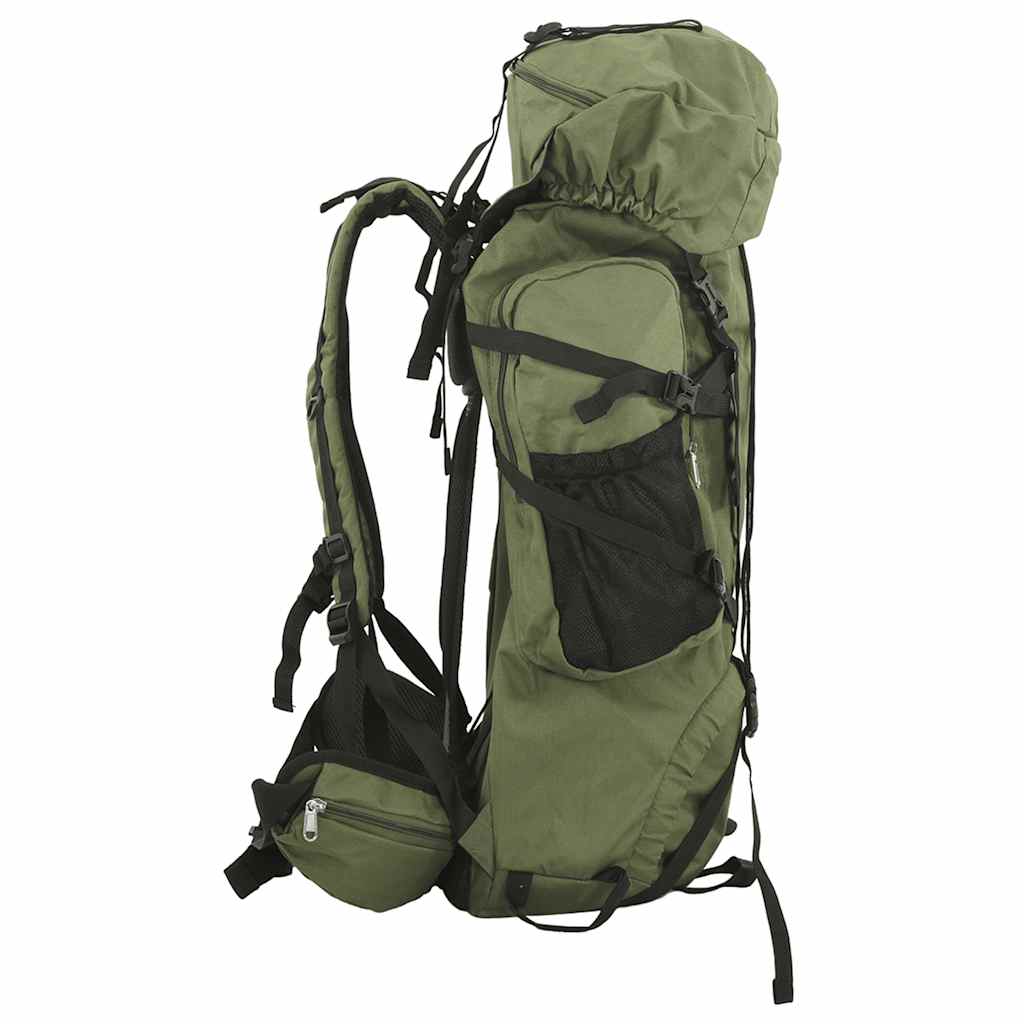 Wanderrucksack Schwarz 60 L Oxford-Gewebe