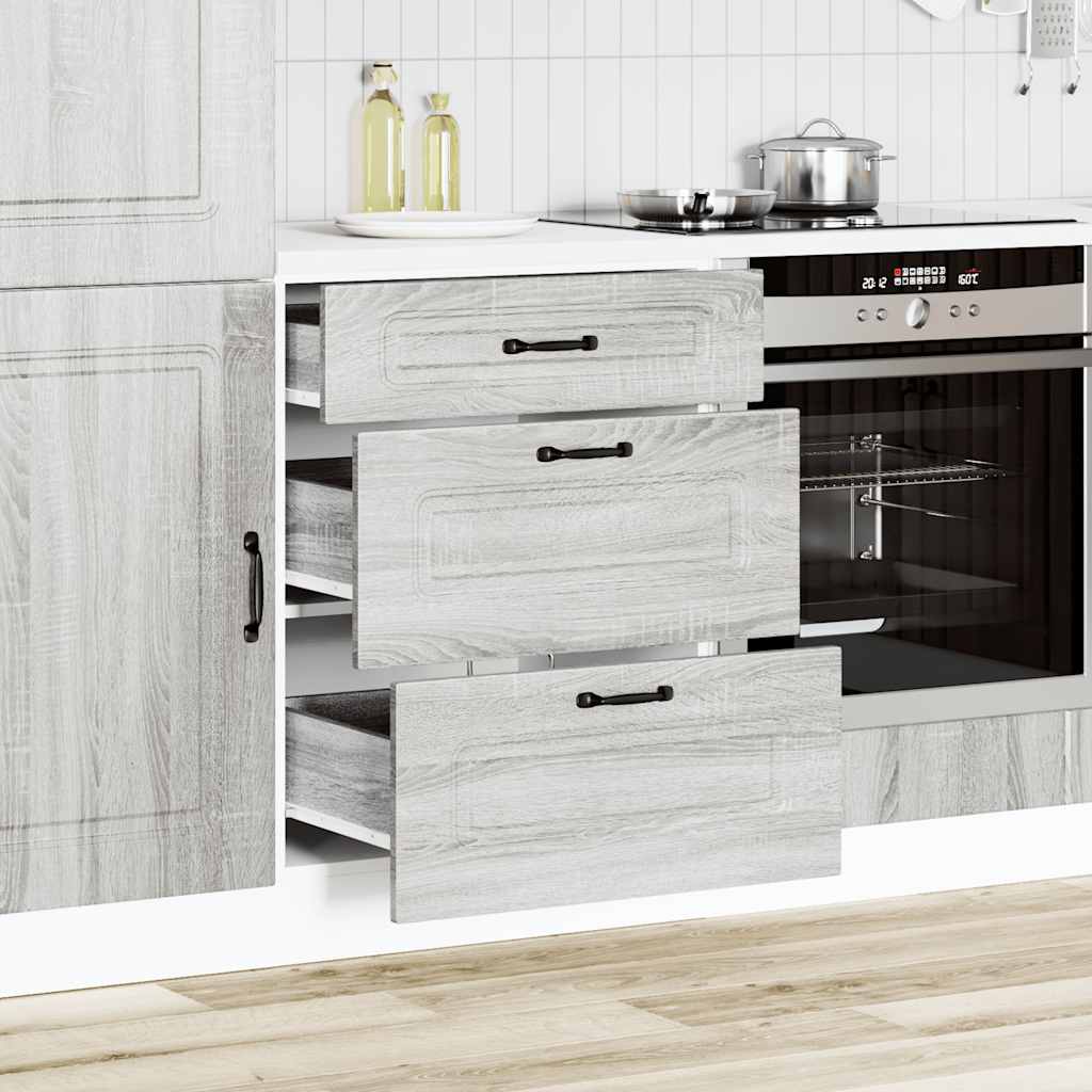 Herdumbauschränke 2 Stk. Kalmar Weiß Holzwerkstoff