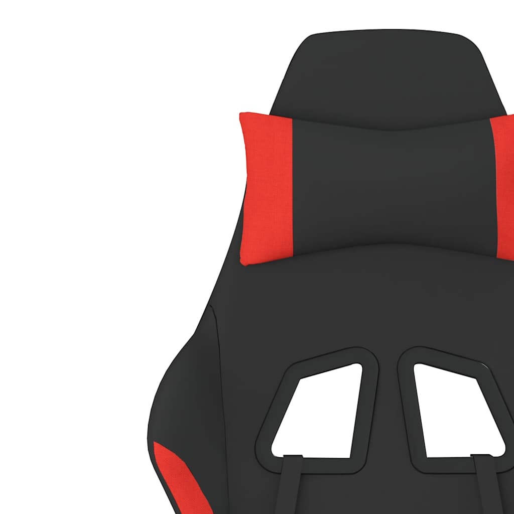 Gaming-Stuhl mit Massagefunktion Schwarz und Creme Stoff