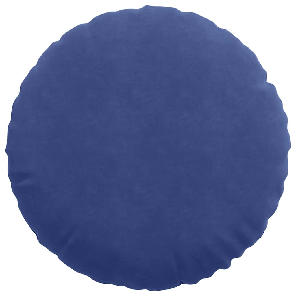 Sitzkissen 2 pcs Blau Ø30 x 13 cm Samt