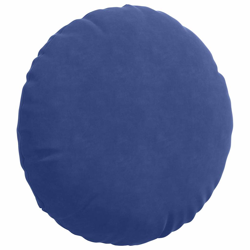 Sitzkissen 2 pcs Blau Ø30 x 13 cm Samt