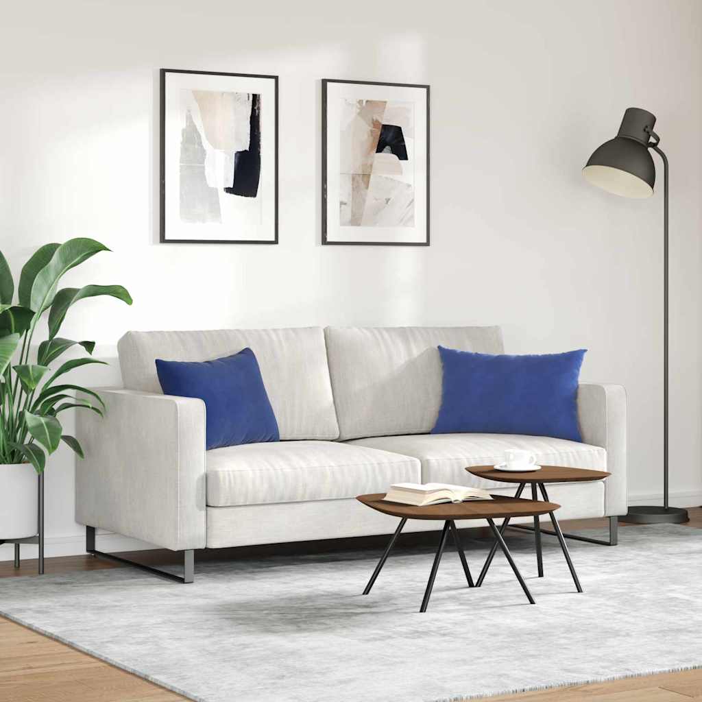 Sofakissen 2 Stück Blau 50 x 30 cm Cordstoff