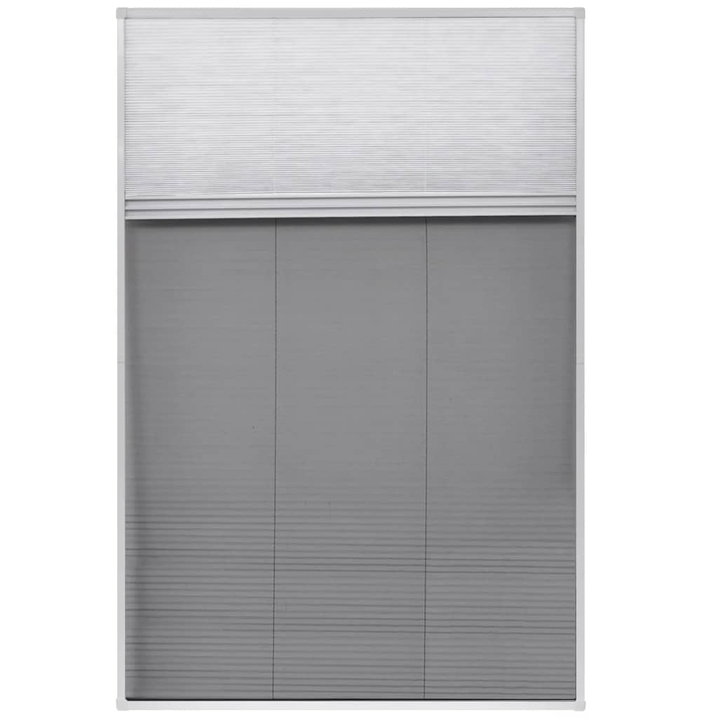 Plisse Insektenschutzfenster mit Jalousie Aluminium 160×80 cm
