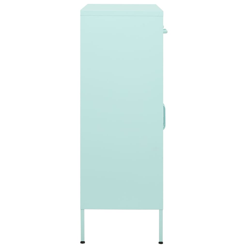 Beistellschrank Olivgrün 80x35x101,5 cm Stahl