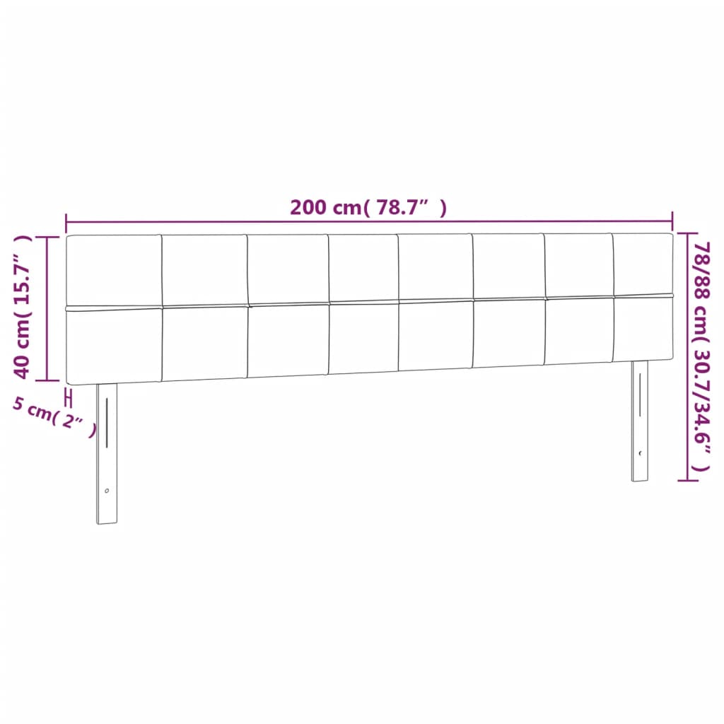 Kopfteil Hellgrau 80x5x118/128 cm Stoff