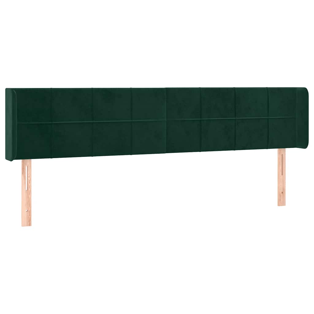 Kopfteil mit Ohren Dunkelblau 93x16x78/88 cm Samt