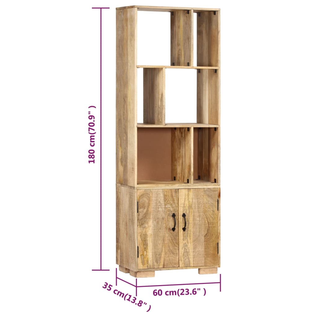 Bücherregal 60x35x180 cm Altholz Massiv