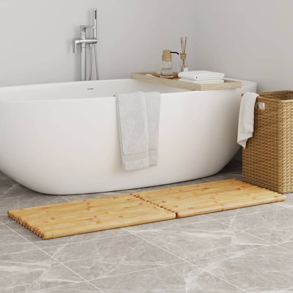 Badematten 2 Stk. 50x35 cm Bambus
