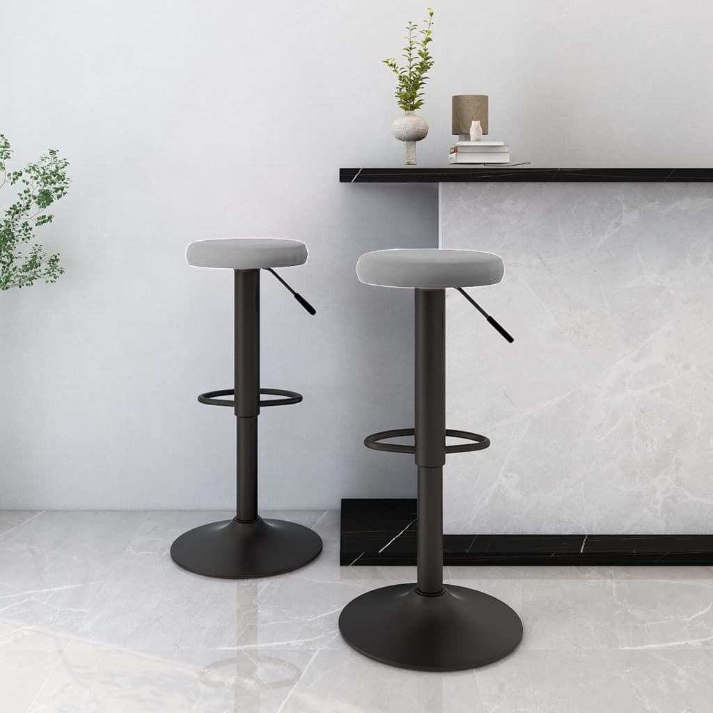 Barhocker 2 Stk. Schwarz Samt