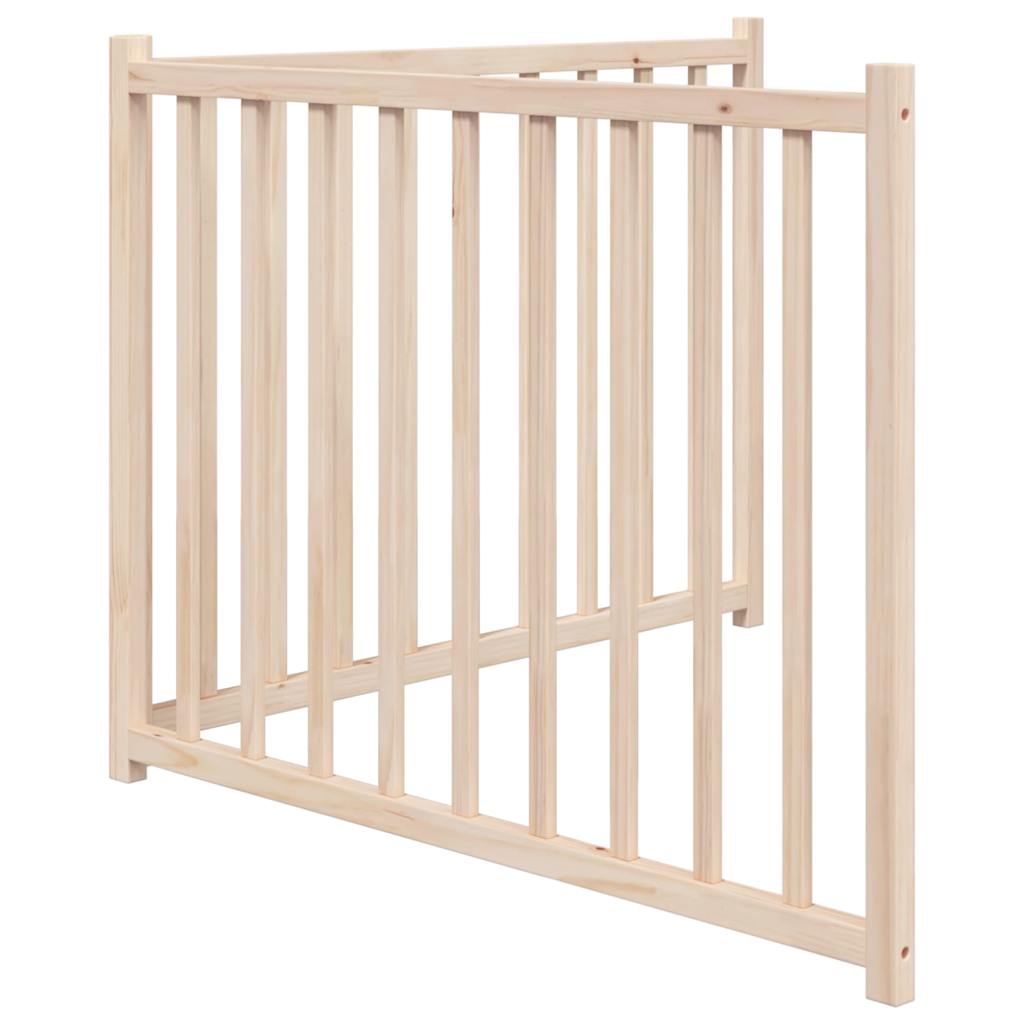 3-tlg. Hundetor Faltbar 150 cm Massivholz Tanne