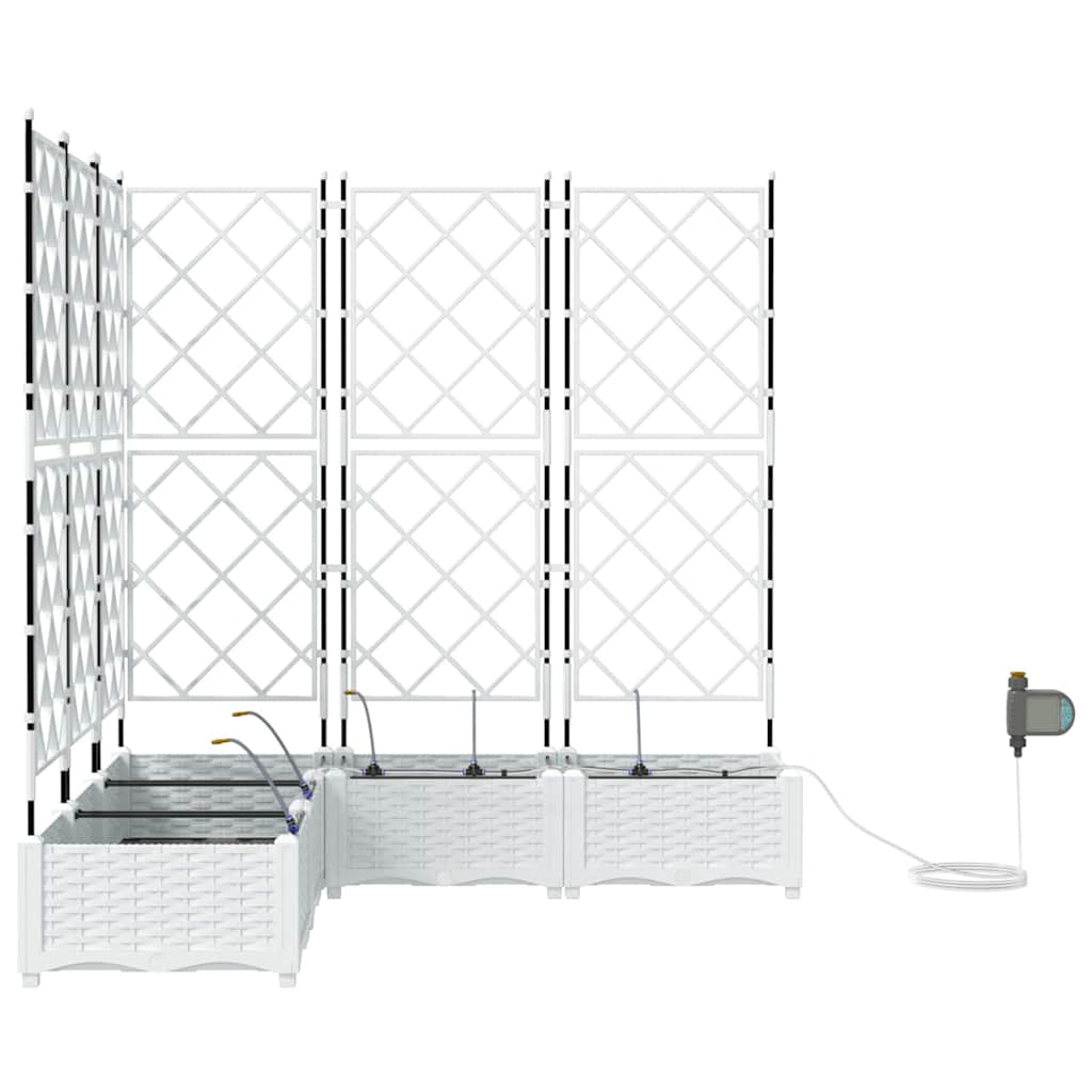 Garten-Pflanzgefäß 4 Stk. Braun 160 x 40 x 22 cm PP