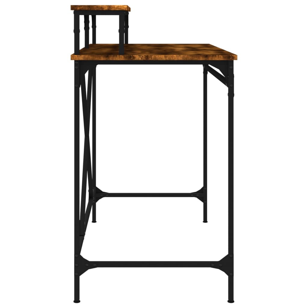 Schreibtisch Sonoma-Eiche 100x50x90 cm Holzwerkstoff und Eisen