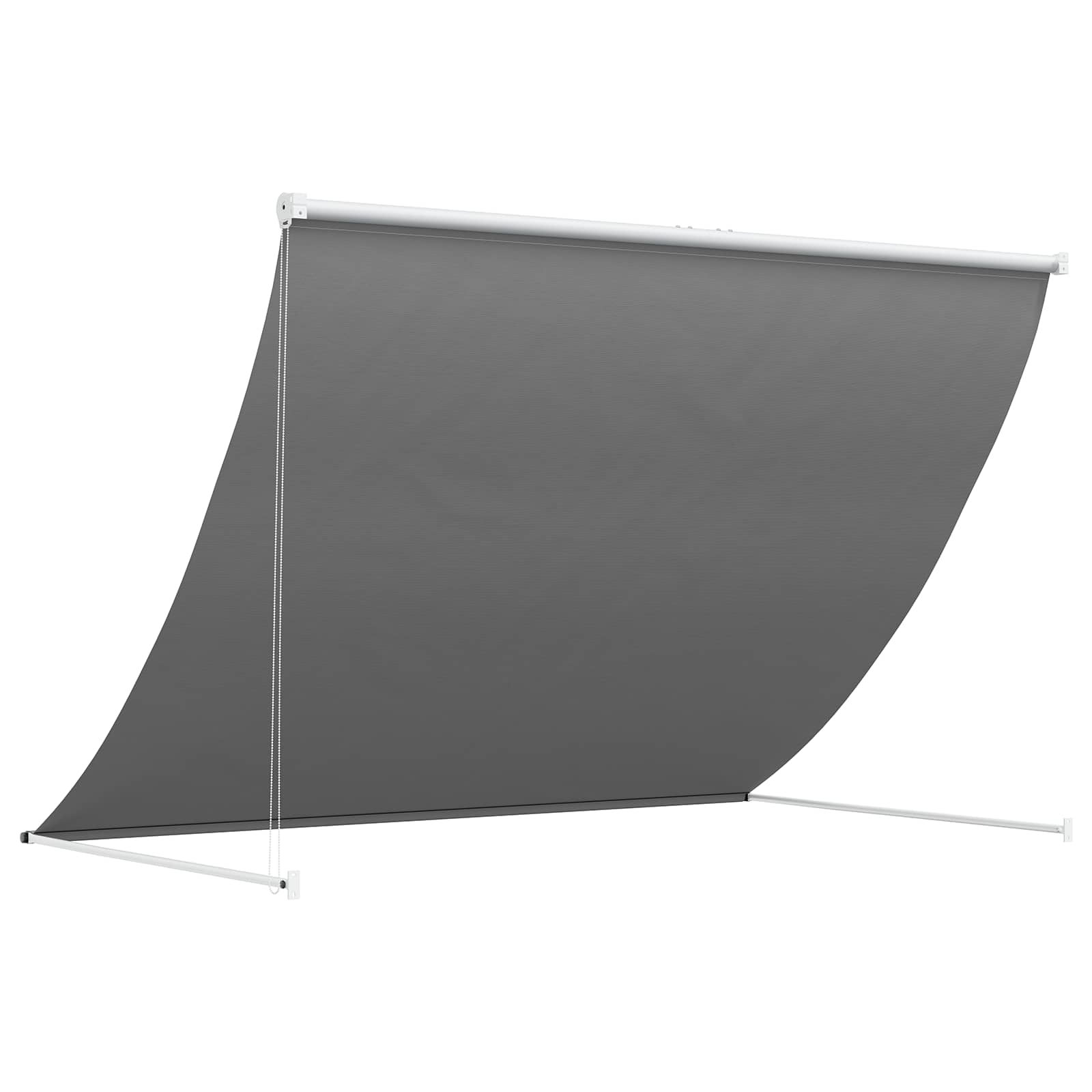 Einziehbare Markise 150×150 cm Blau und Weiß