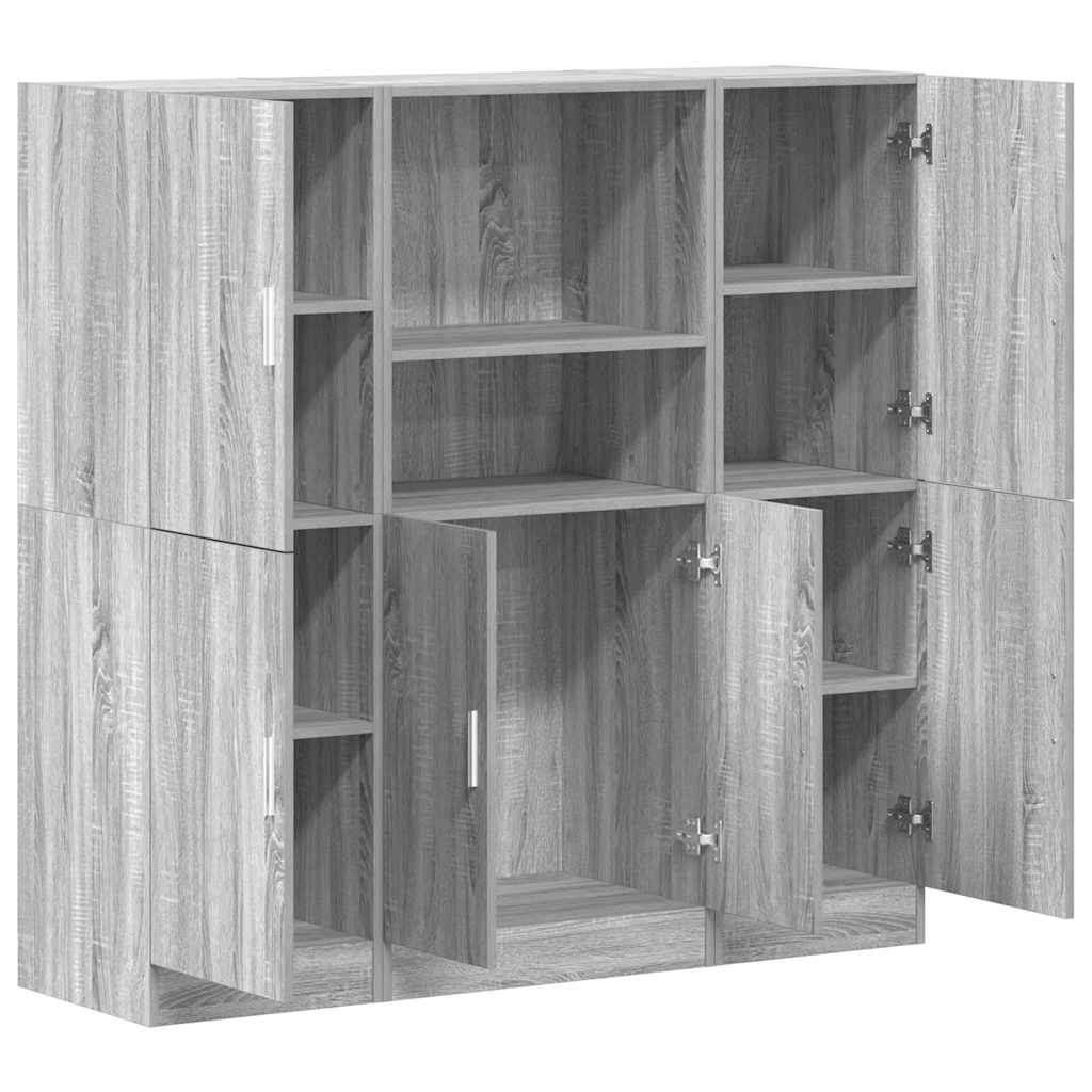 3-tlg. Küchenschrank-Set Weiß Holzwerkstoff