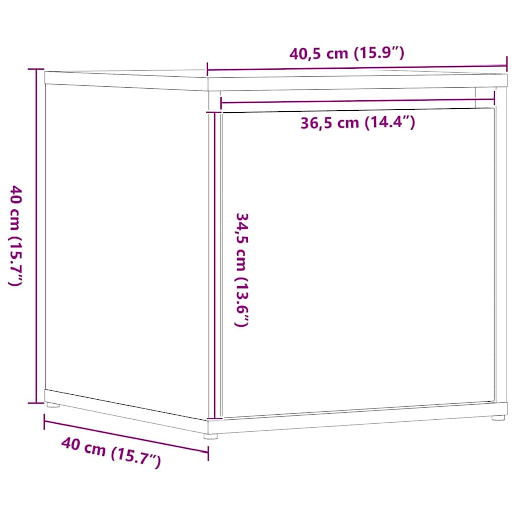 Schubladenbox Weiß 40,5x40x40 cm Holzwerkstoff