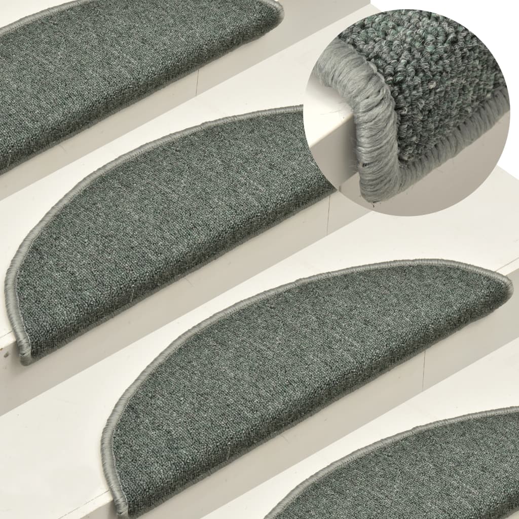 Stufenmatten 15 Stk. 56x17x3 cm Anthrazit Halbrund