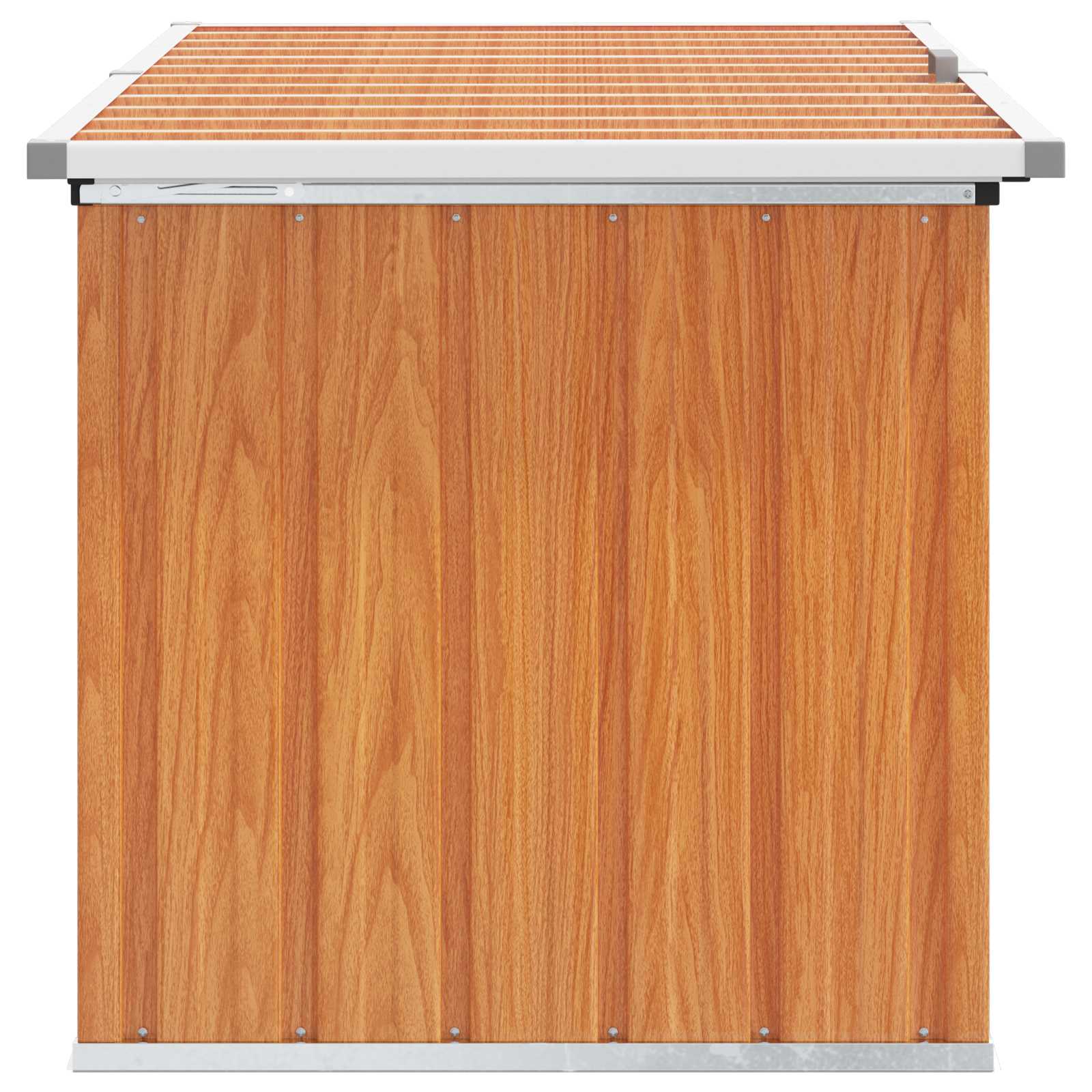 Außenlagerbox Holz 109 x 67 x 65 cm Verzinkter Stahl
