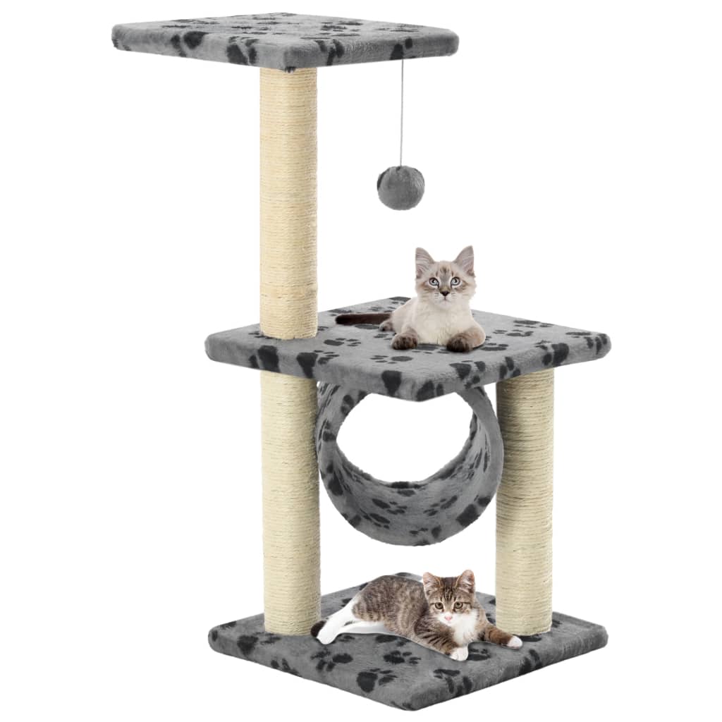 Katzen-Kratzbaum Sisal 65 cm Grau
