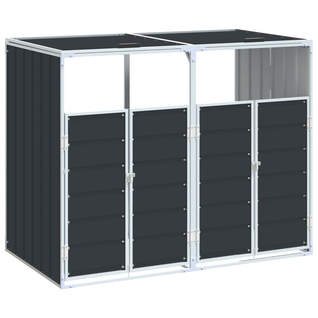 Mülltonnenbox für 1 Tonne Grün 72x81x115 cm Stahl