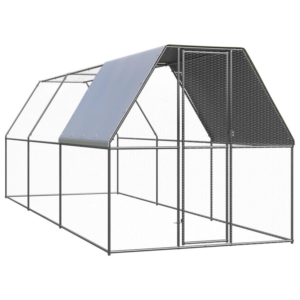 Outdoor-Hühnerkäfig 2x2x2 m Verzinkter Stahl