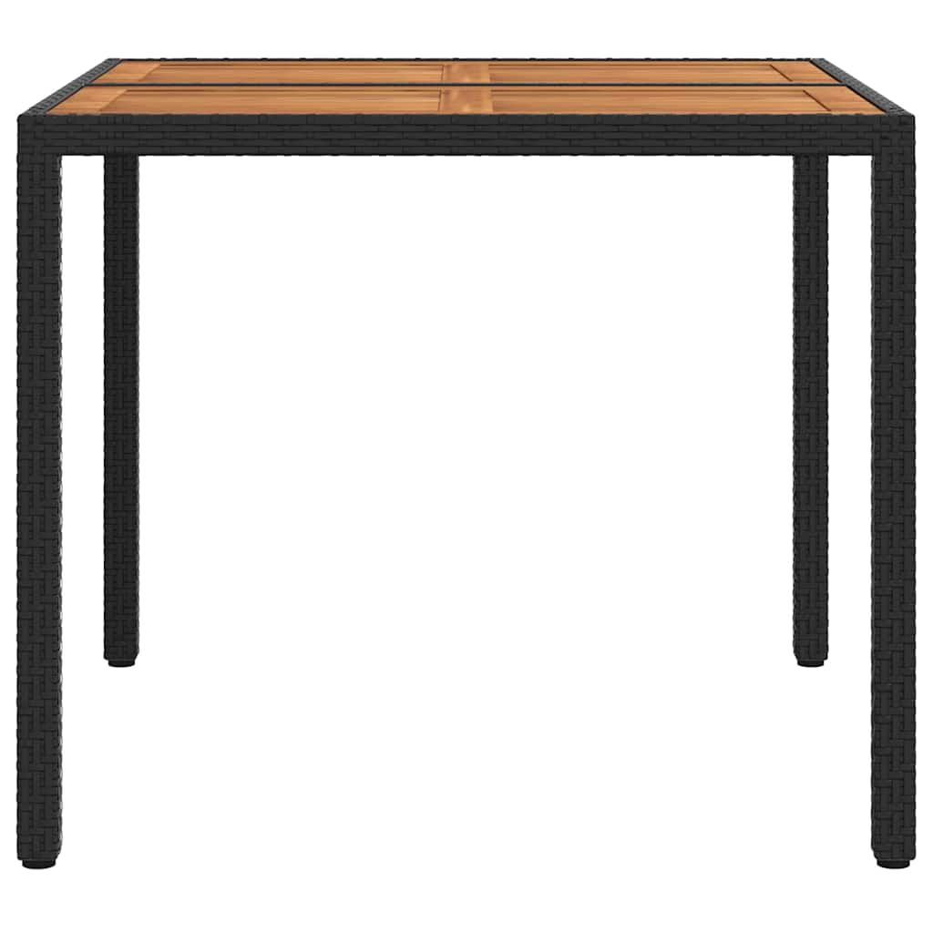 Gartentisch 150x90x75 cm Hartglas und Poly Rattan Grau