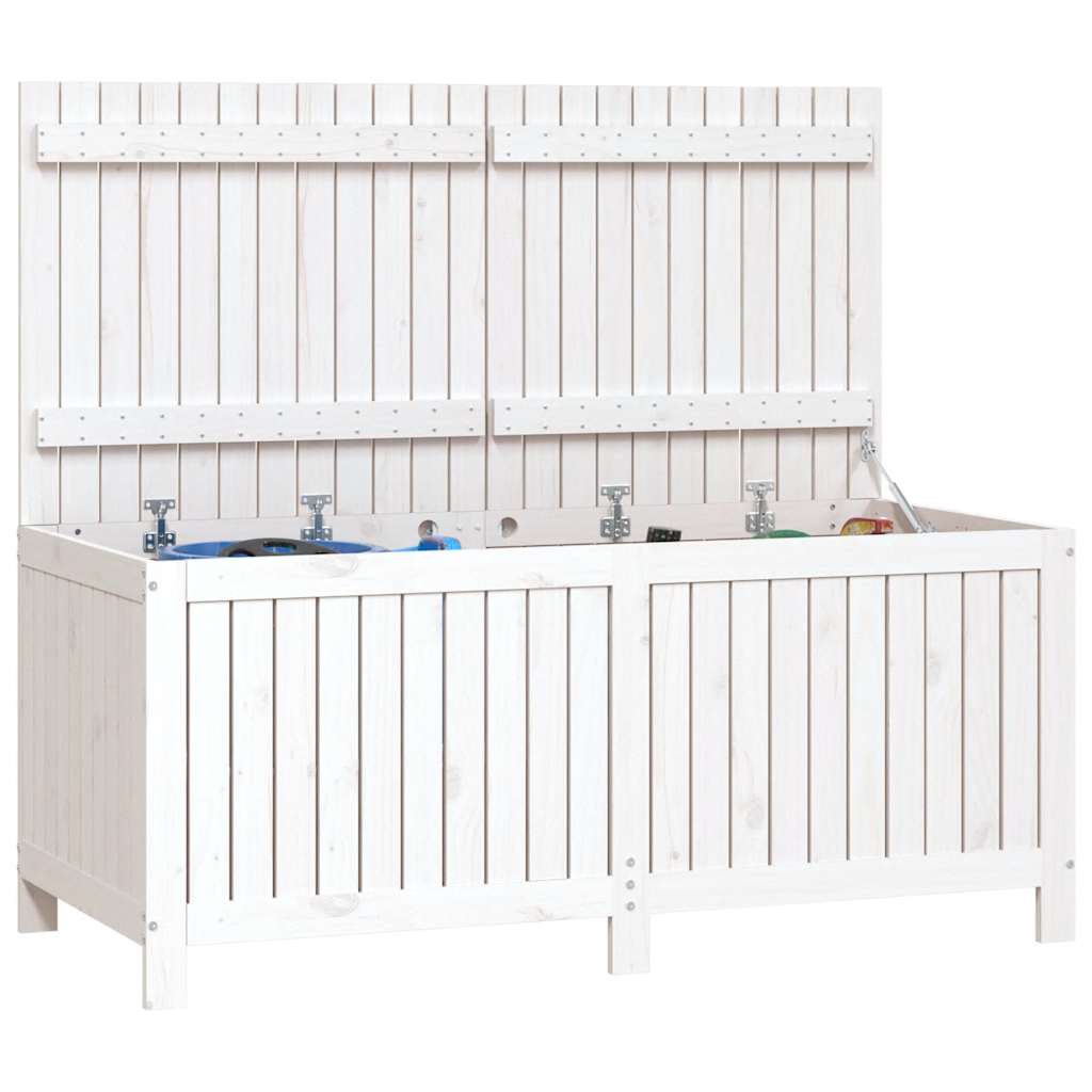 Gartentruhe Grau 76x42,5x54 cm Massivholz Kiefer