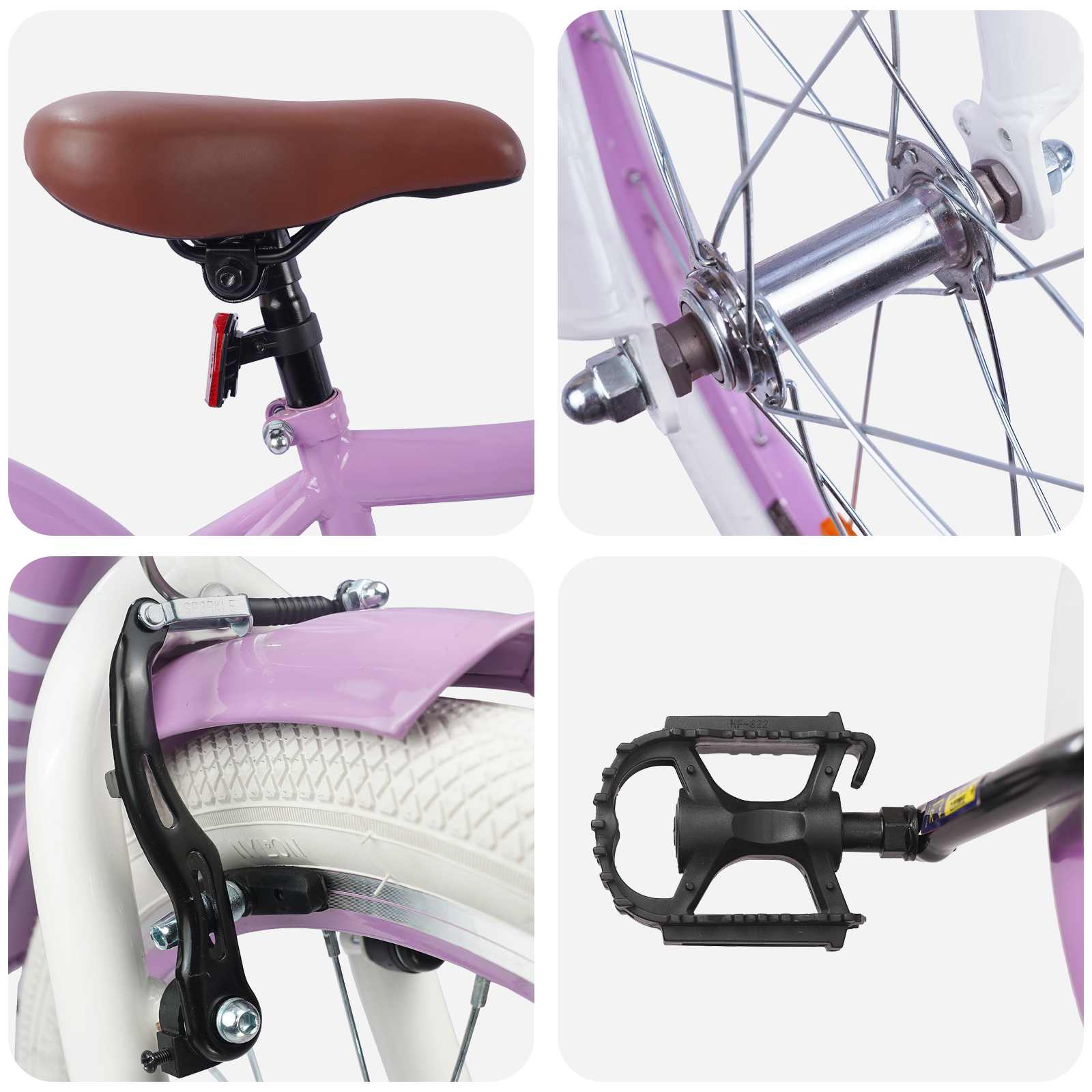 Kinderfahrrad 12 Zoll für 2-4 Jahre alt Rosa