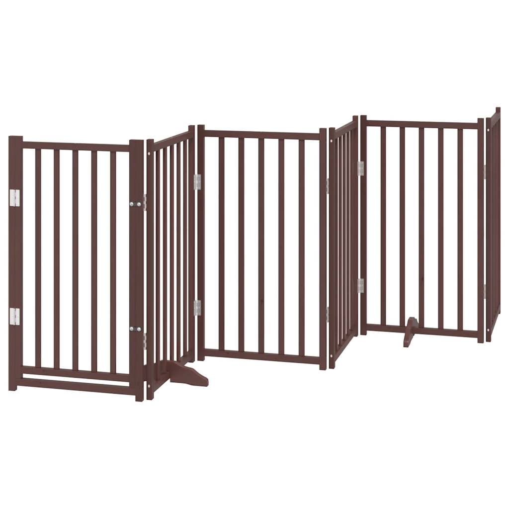 3-tlg. Hundetor Faltbar 150 cm Massivholz Tanne