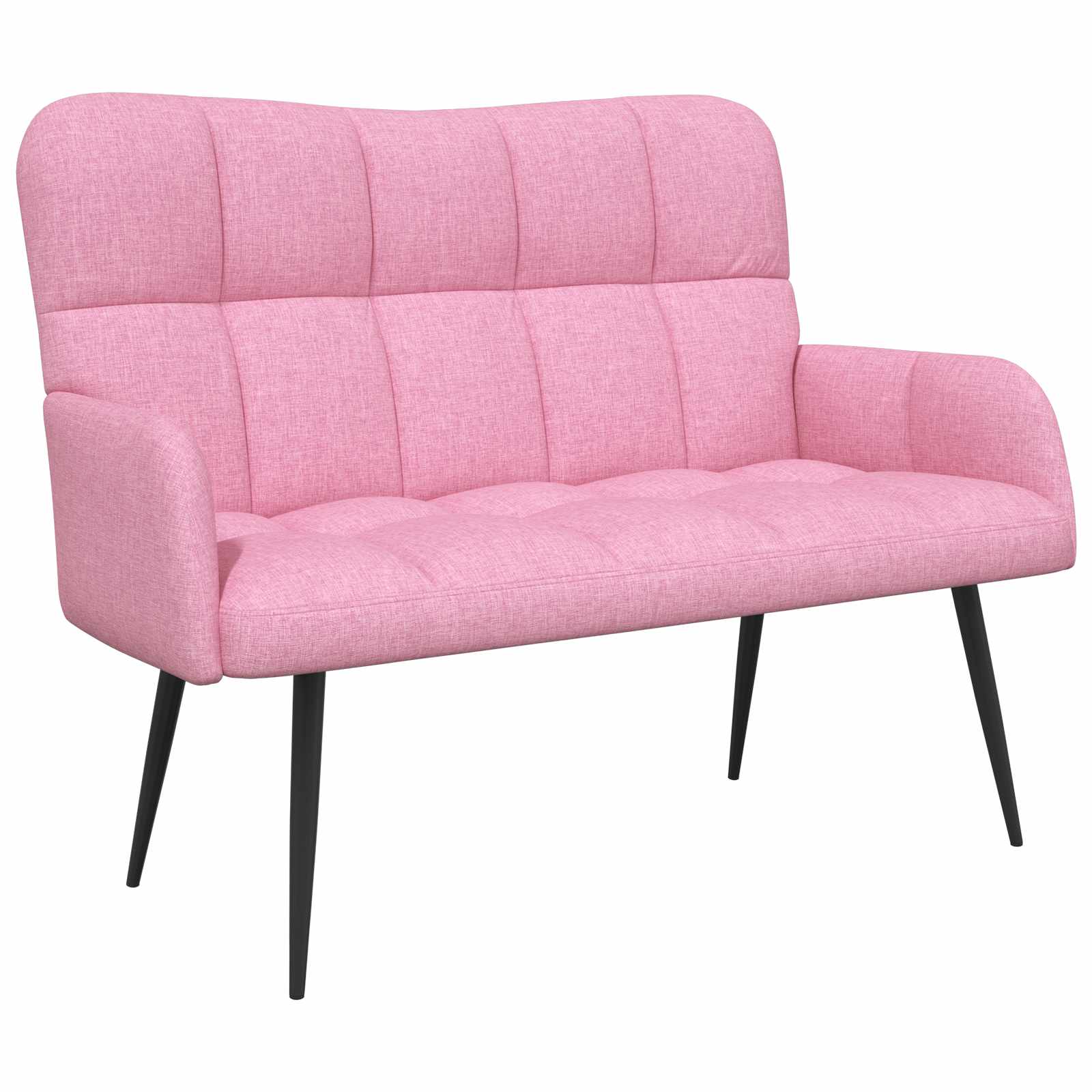 2-Sitzer Sofa Hellgrau 115 x 61 x 87 cm Stoff