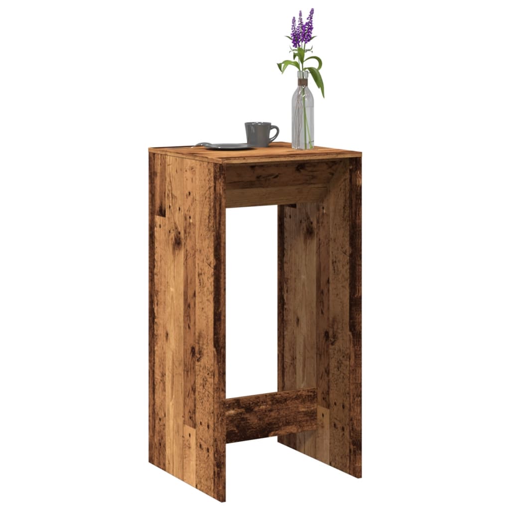 Bartisch Schwarz Eichen-Optik 102 x 50 x 103,5 cm Holzwerkstoff