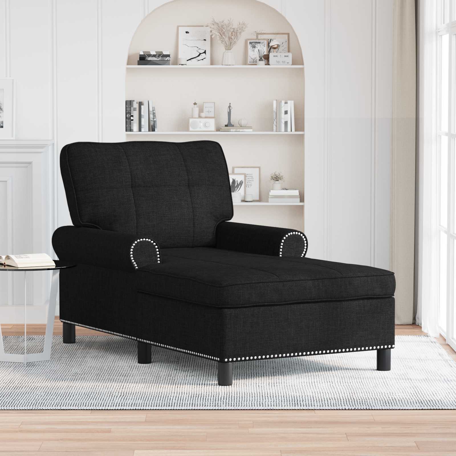 Lounge-Liege mit Kissen Hellgrau 91 x 157 x 91 cm Stoff