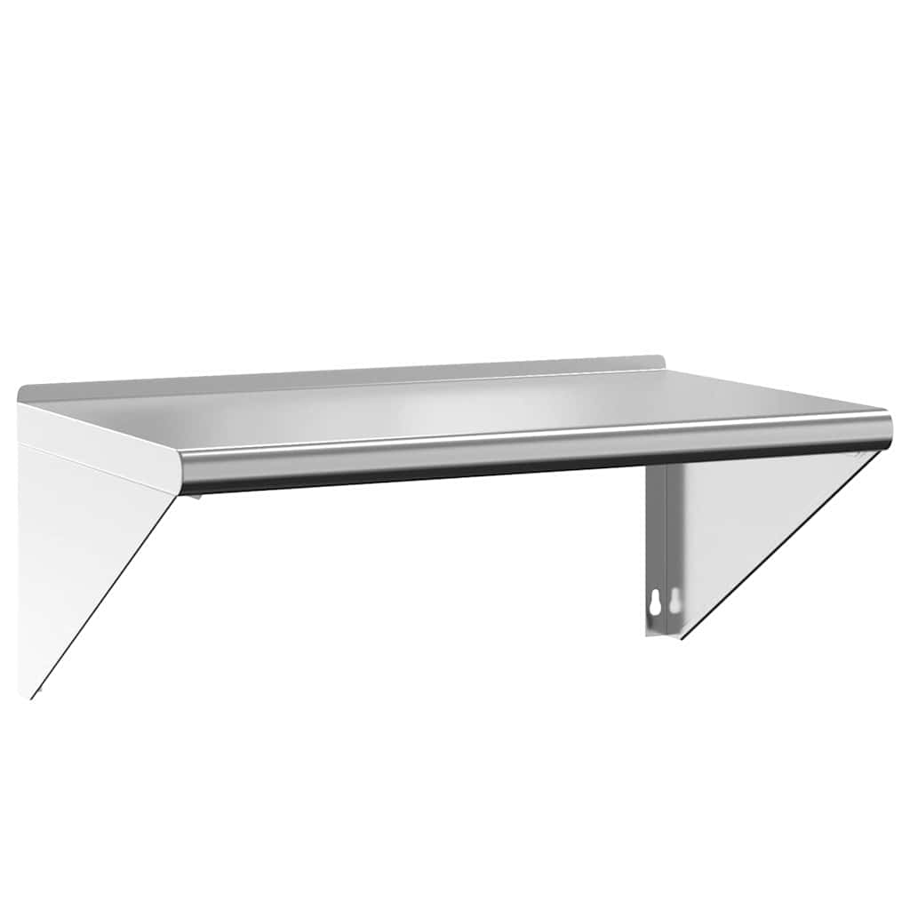 Wandregal 100x45x31 cm Silbern Edelstahl