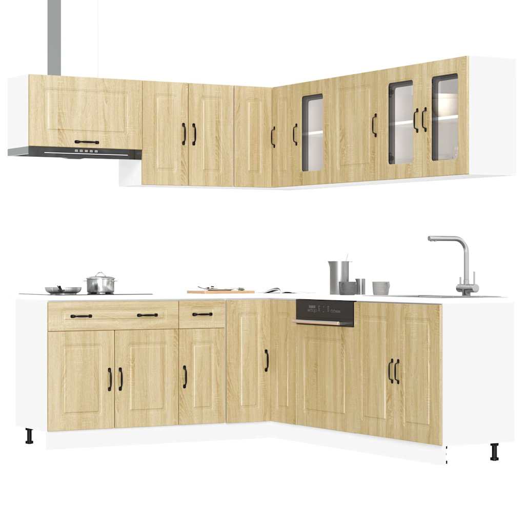 11-tlg. Küchenschrank-Set Kalmar Weiß Holzwerkstoff