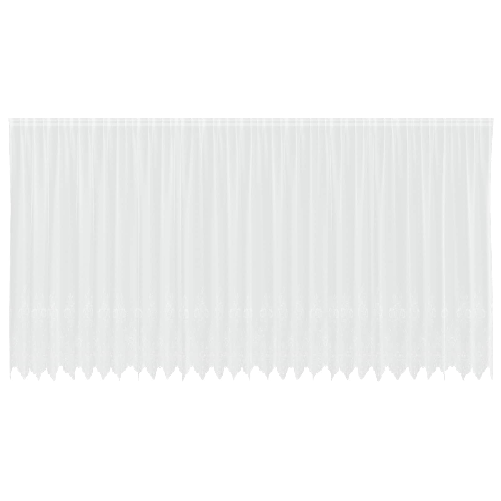 Spitzenvorhang mit Vorhängen Floral Weiß 80 x 150 cm Polyester