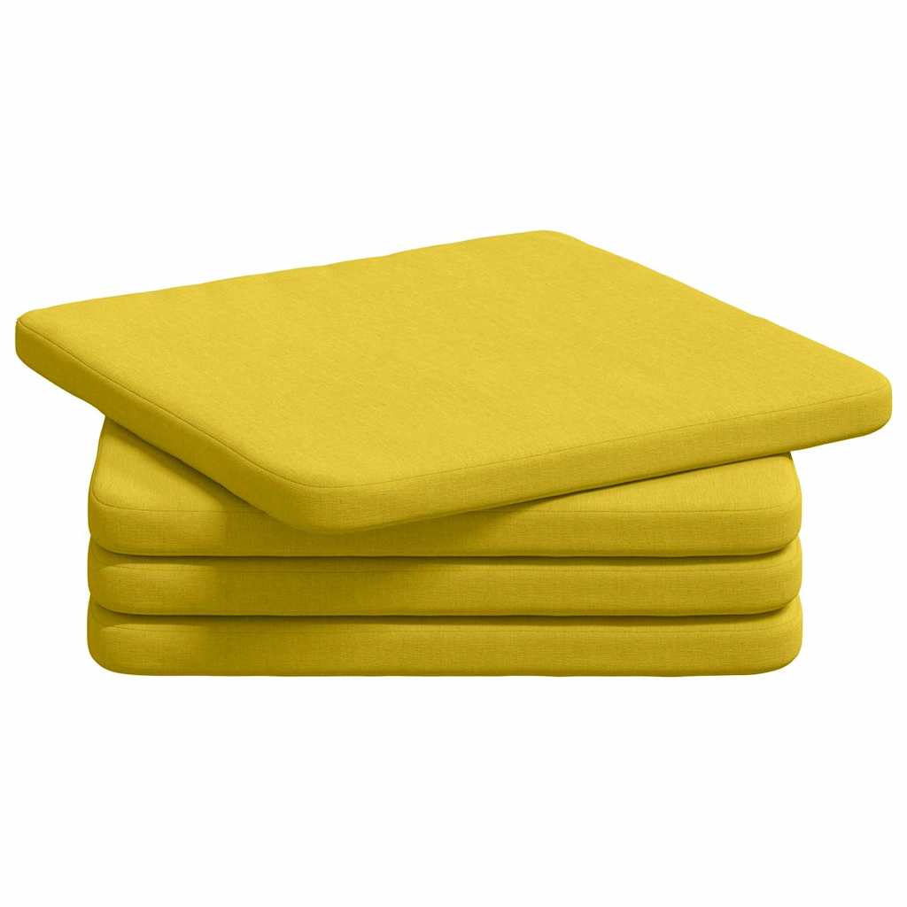 Sitzkissen 4 pcs Hellgrau 40 x 40 x 3 cm Stoff