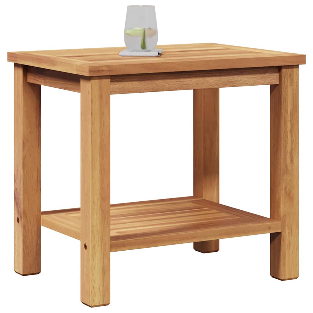 Couchtisch mit Speicher Braun 45 x 45 x 45 cm Massivholz Teak