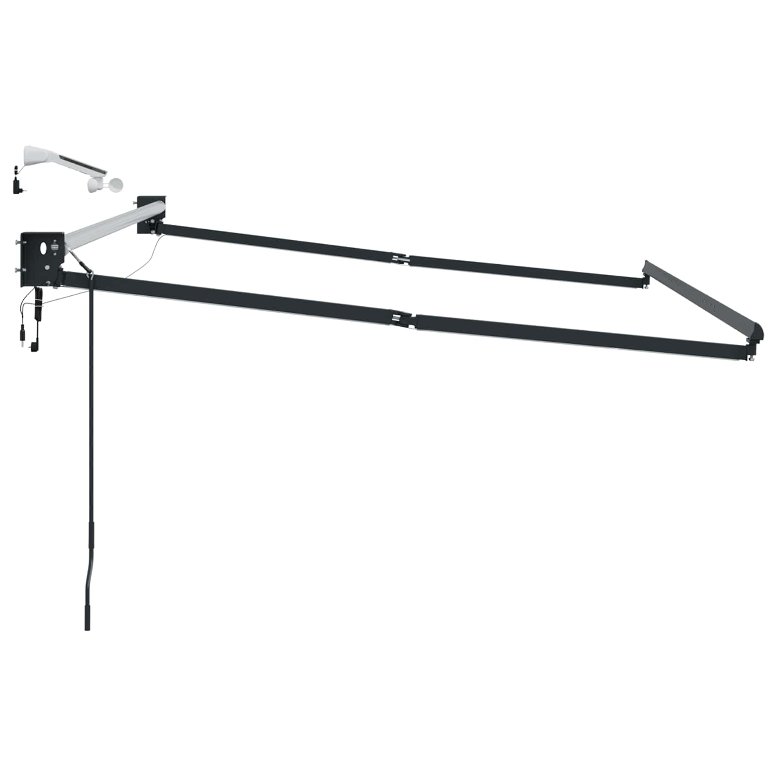 Elektrisches Markisenrahmen Weiß 2,5 x 2 m Aluminium