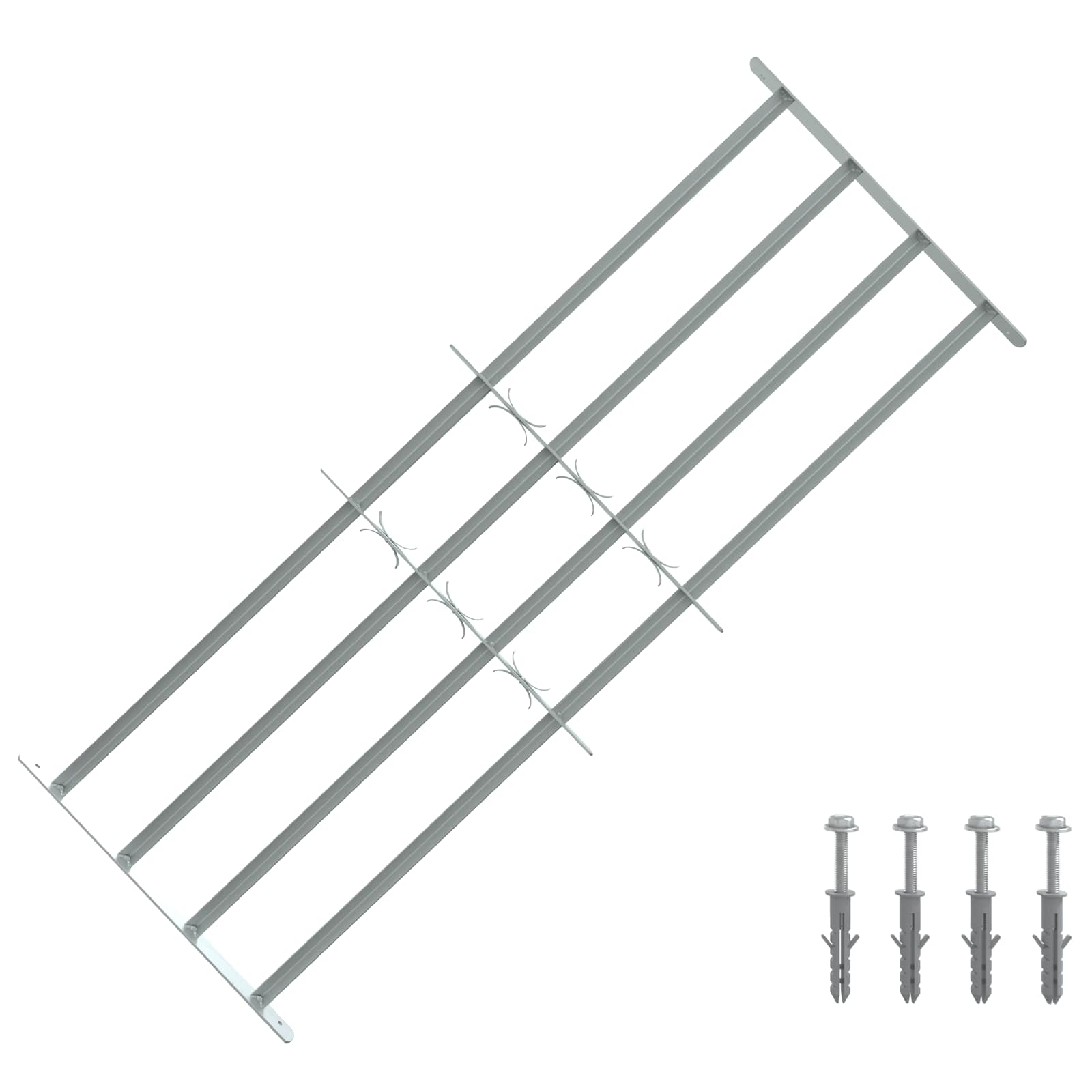 Fenstergitter Verstellbar mit 3 Querstäben 500-650 mm