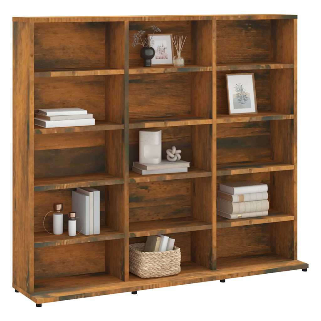 CD Regal Schwarz Eichen-Optik 101 x 23 x 177,5 cm Holzwerkstoff